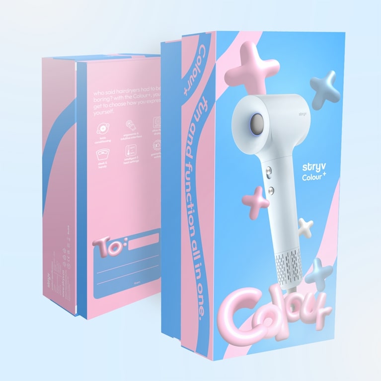 stryv Colour+ [pink] + 2 FREE Hairpods + T-Rex Clips