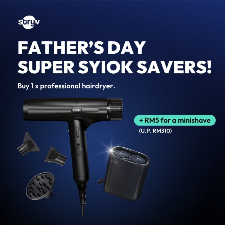 1 Hairdryer + 1 FREE Minishave