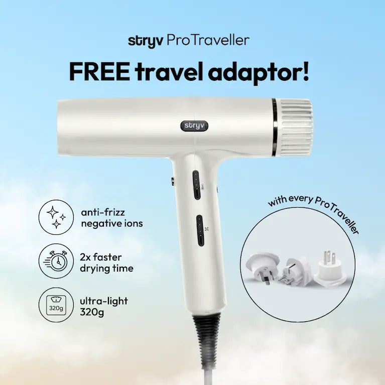 ProTraveller hair dryer + travel adaptor